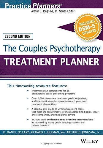 The Couples Psychotherapy Treatment Planner With Dsm 5 Updates 2Nd Edition