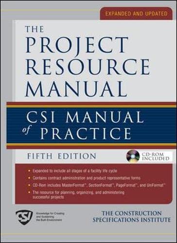 The Project Resource Manual (PRM): CSI Manual of Practice, 5th Edition