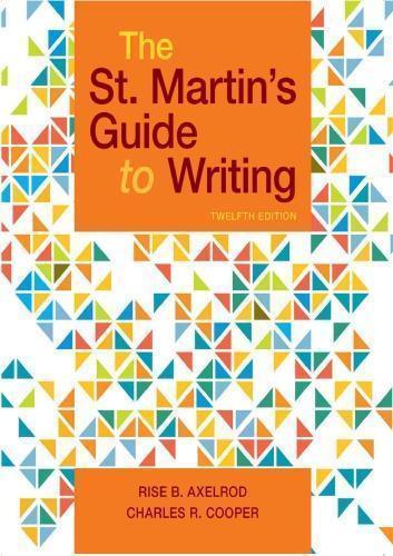 The St Martins Guide To Writing 12Th Edition