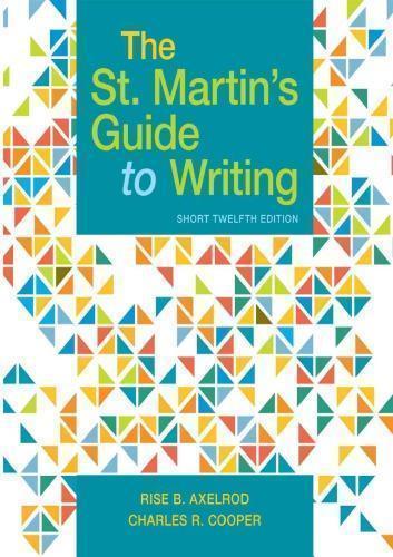 The St Martins Guide To Writing Short 12Th Edition