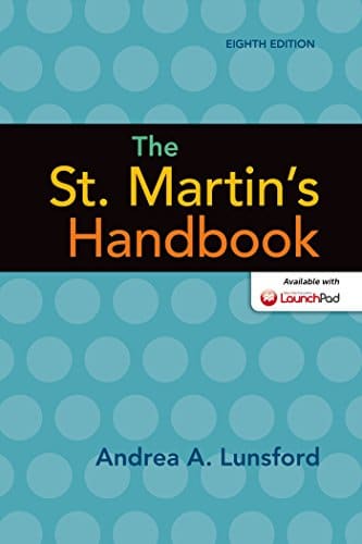 The St Martins Handbook 8th by Andrea A Lunsford