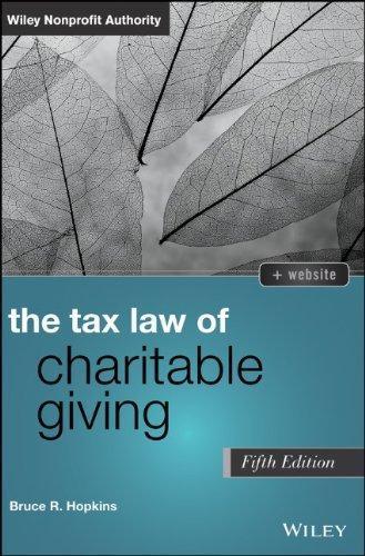 The Tax Law Of Charitable Giving