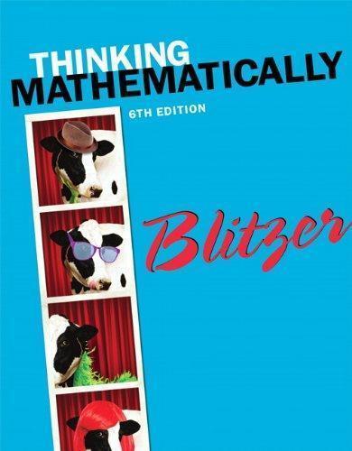 Thinking Mathematically 6Th Edition