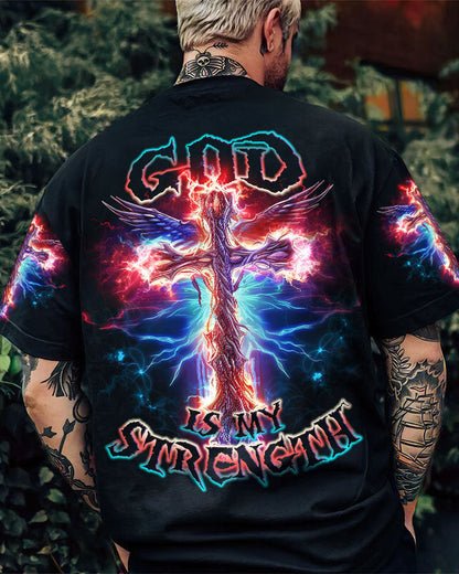 God Is My Strength Men's All Over Print Shirt - Tlno2309234