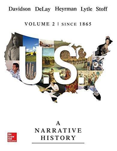 Us A Narrative History Volume 2 Since 1865 7Th Edition