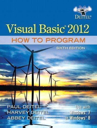 Visual Basic 2012 How To Program 6Th Edition