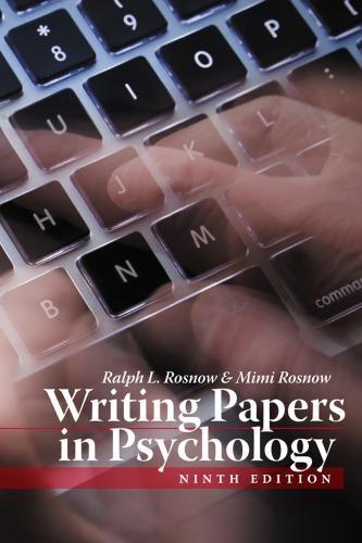 Writing Papers In Psychology 9th Edition