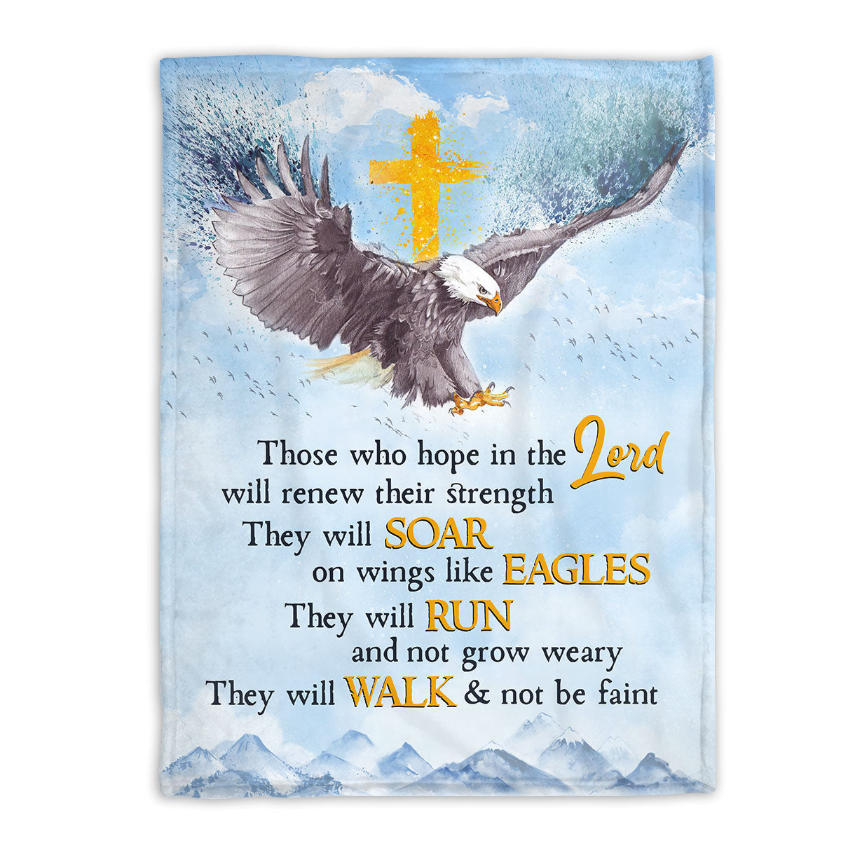 Those Who Hope In The Lord Will Renew Their Strength - Special Eagle Fleece Blanket AA190