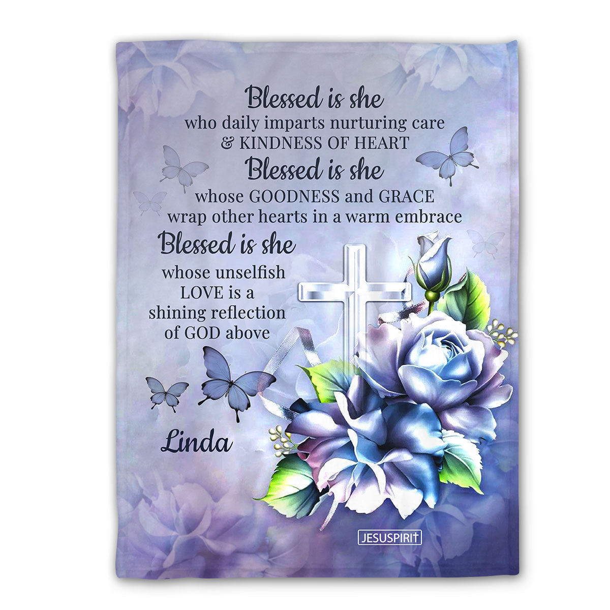 Stunning Personalized Fleece Blanket - Blessed Is She Who Daily Imparts Nurturing Care And Kindness Of Heart NUH327