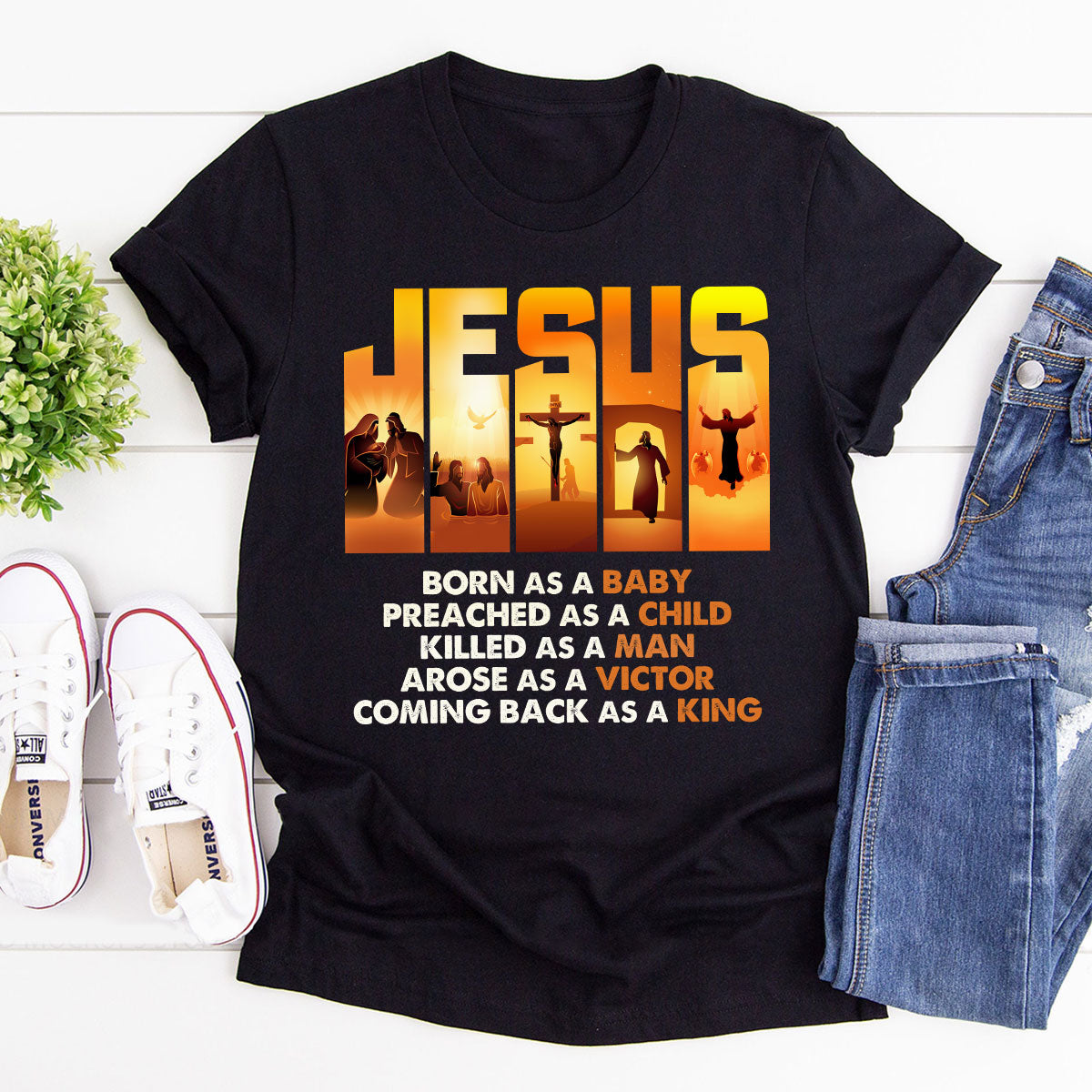 Christian Unisex T-shirt - Jesus Came Back As A King HIM255