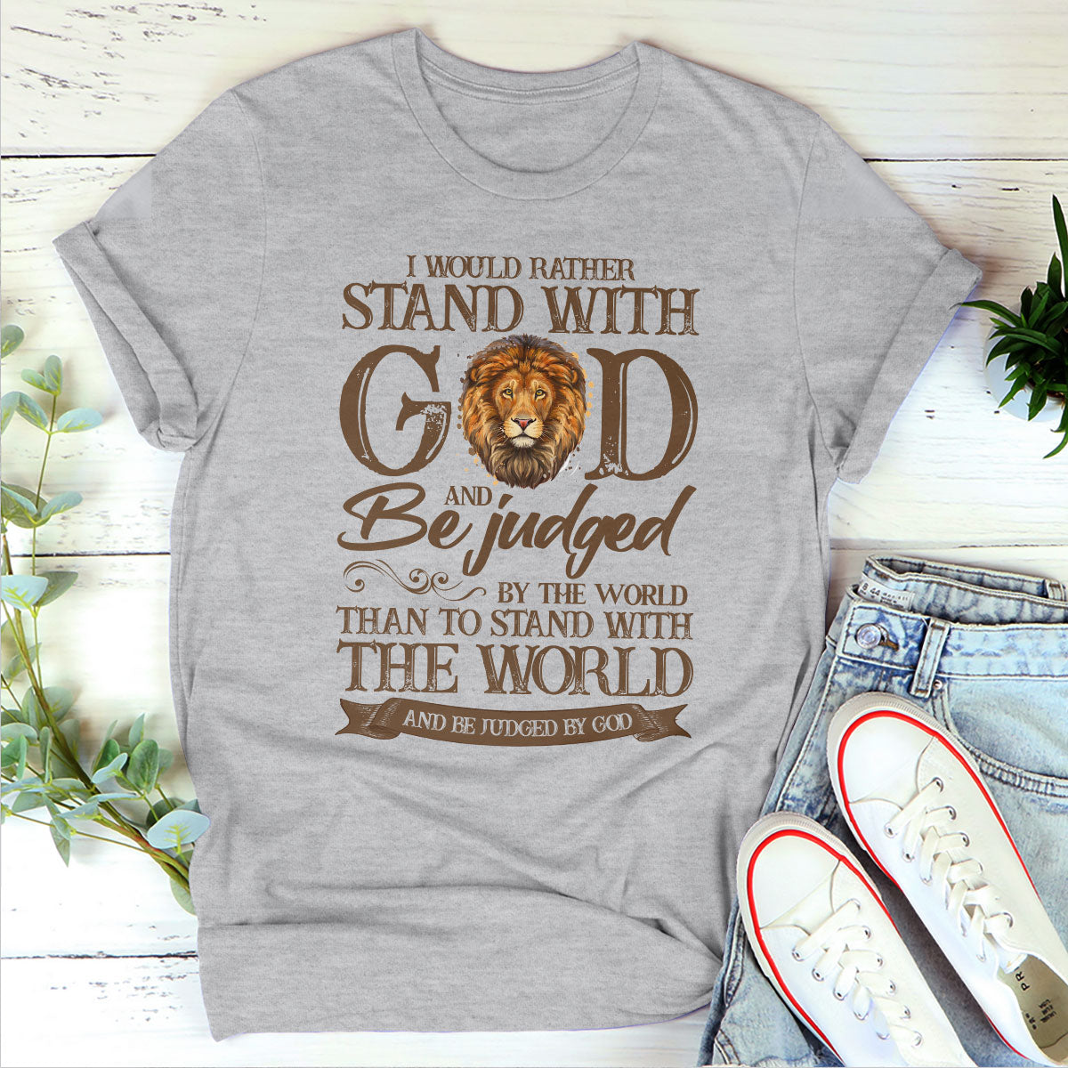 I Would Rather Stand With God Unisex T-shirt NUHN268