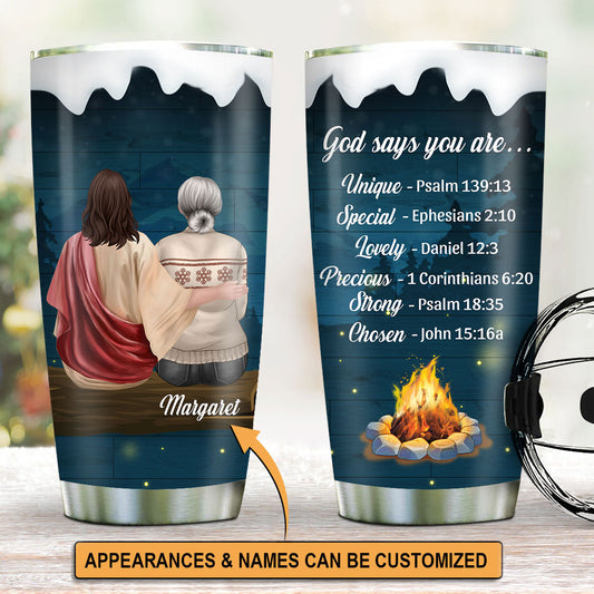 God Says You Are Precious - Personalized Stainless Steel Tumbler 20oz HHN224A