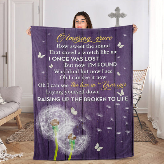 Dandelion Jesus Fleece Blanket - I Can See The Love In Your Eyes HGA17B