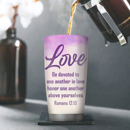 Religious Gift For Christian People | Faith Hope Love | Unique Personalized Stainless Steel Tumbler 20oz HN33