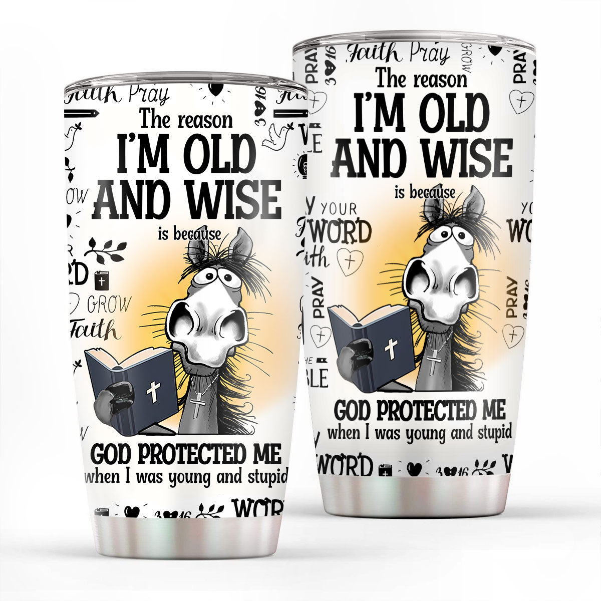 Christian Faith Gifts | Stainless Steel Tumbler | God protected me SSTNAHN1001A