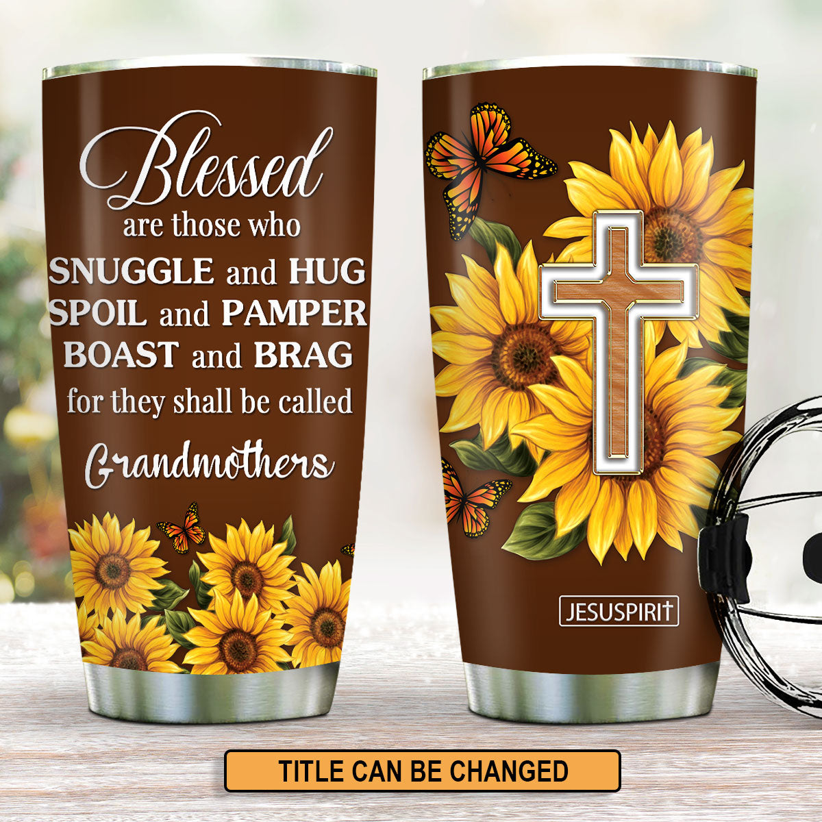 Awesome Personalized Cross Stainless Steel Tumbler 20oz - Blessed Are Those Who Spoil And Pamper NUH329