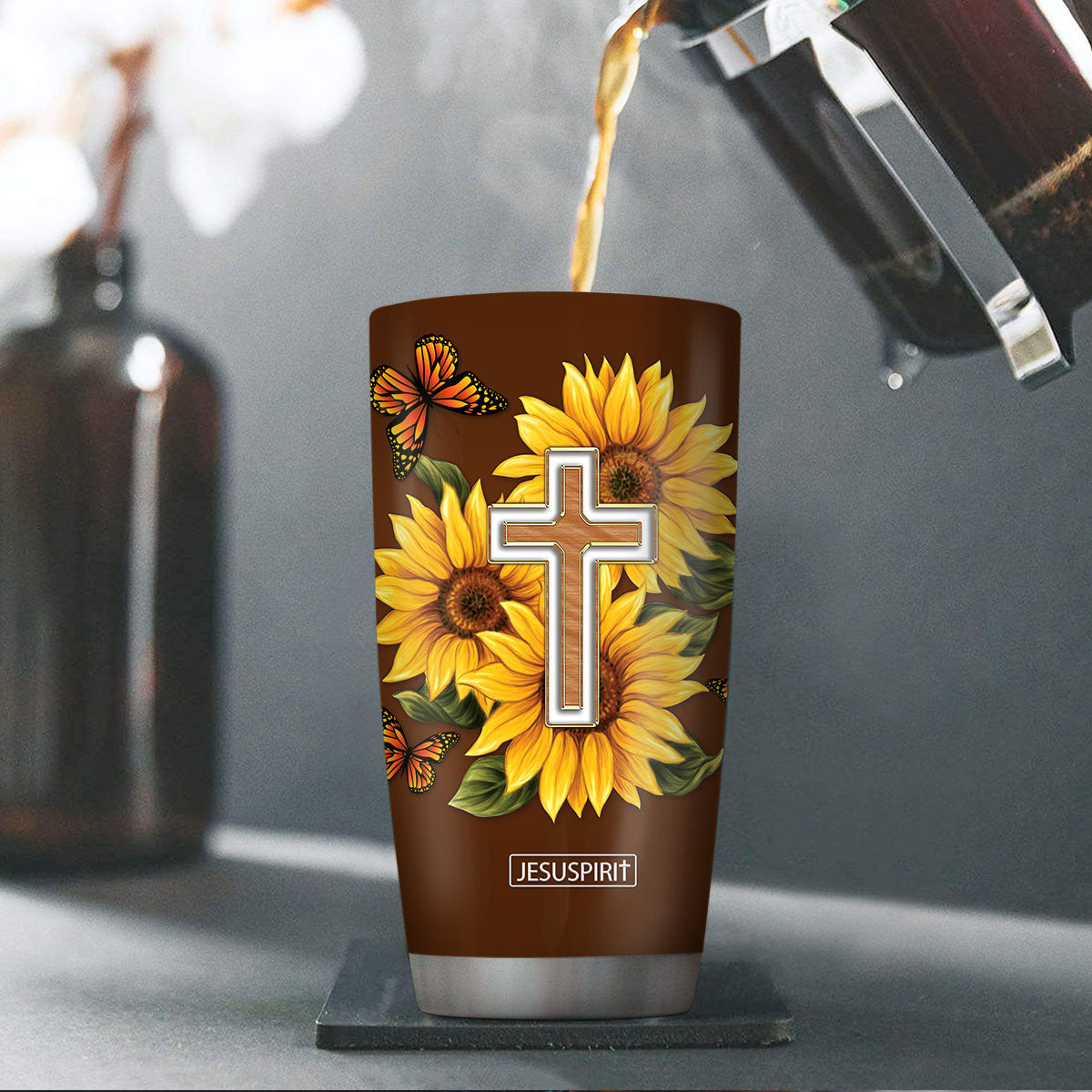 Awesome Personalized Cross Stainless Steel Tumbler 20oz - Blessed Are Those Who Spoil And Pamper NUH329