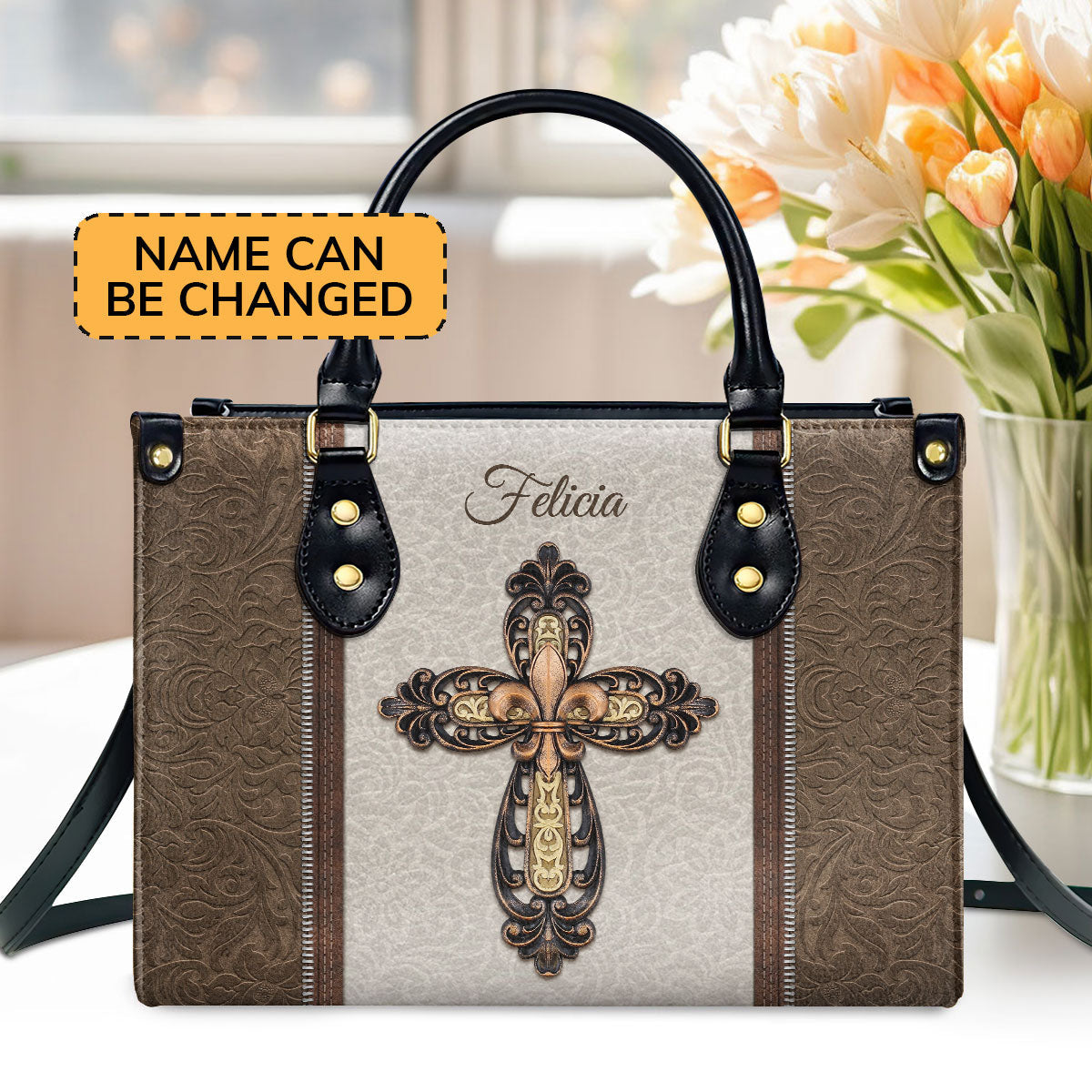 Special Personalized Cross Leather Handbag H19