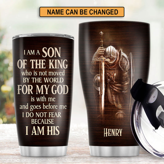 Personalized Stainless Steel Tumbler | For My God Is With Me And Goes Before Me | Spiritual Christian Inspirational Gift SSTM317D