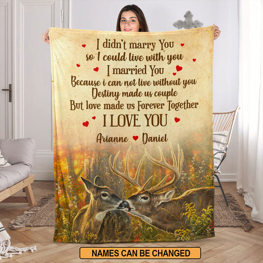 Romantic Spiritual Gifts For Christian Wife | Personalized Fleece Blanket | Love Made Us Forever Together FBH817