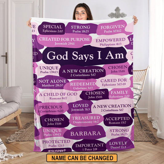 Spiritual Gift Of Faith For Christian People | Unique Personalized Fleece Blanket | What God Says About You FBHN699