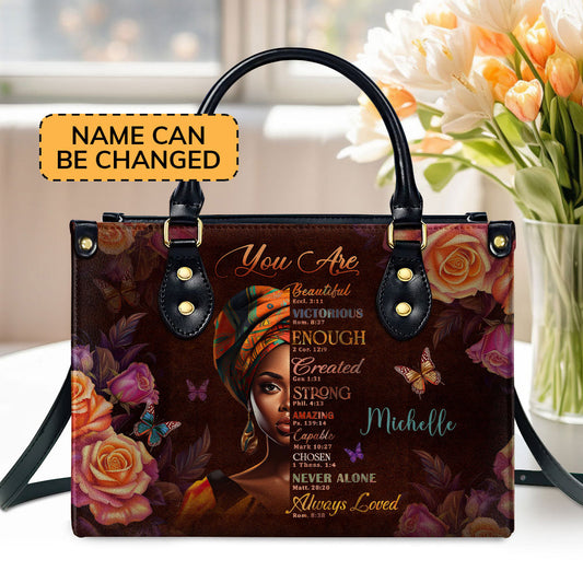 You Are Never Alone | Personalized Leather Handbag With Zipper | Gift For Worship Members LHBM721