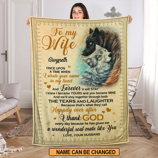 Spiritual Gifts From Husband For Wife | Personalized Fleece Blanket | Christian Anniversary Gifts FBH788