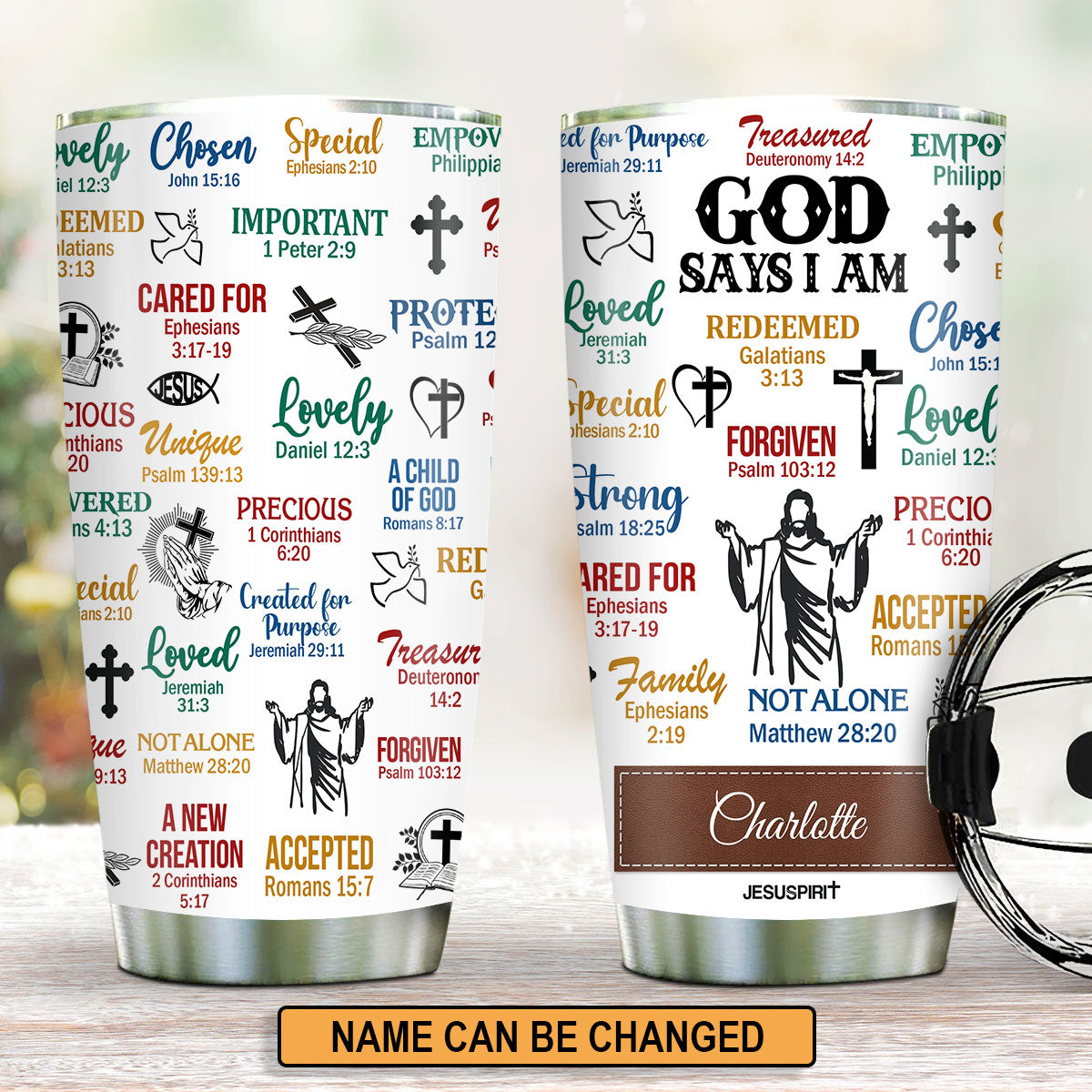 What God Says About You | Unique Scripture Gifts For Christian Friends | Personalized Christian Stainless Steel Tumbler 20oz SSTH742A