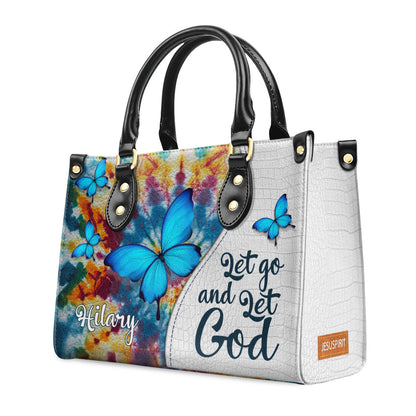 Special Personalized Leather Handbag - Let Go And Let God H11