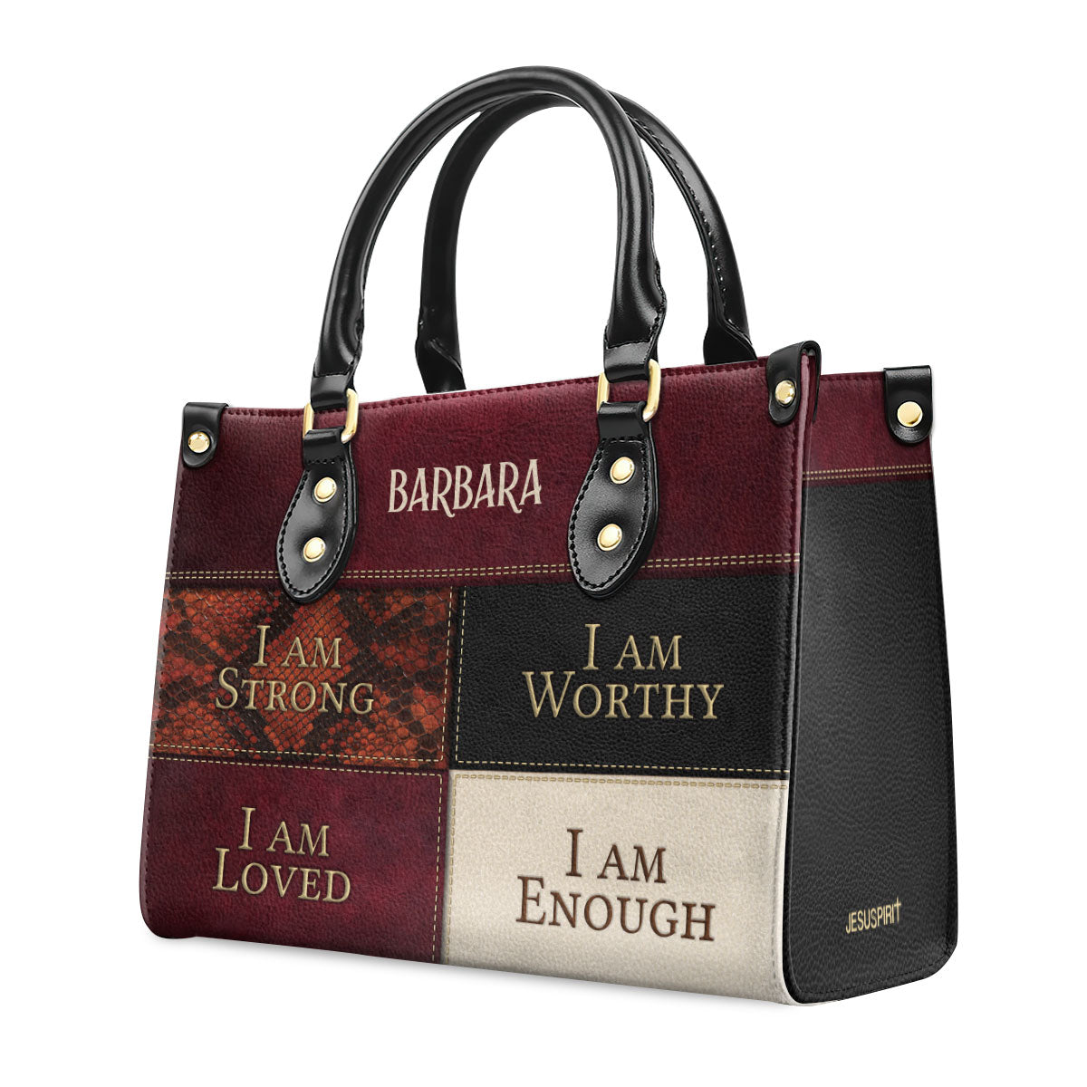 I Am Strong, I Am Worthy - Special Christian Leather Handbag NUHN282