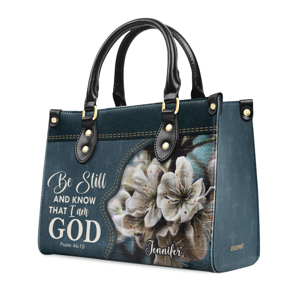 Must-Have Personalized Leather Handbag - Be Still And Know That I Am God NUHN362