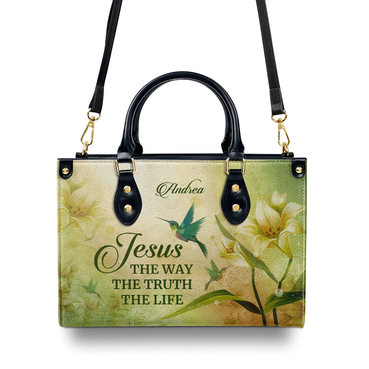 Jesus The Way The Truth The Life - Special Personalized Leather Handbag H06