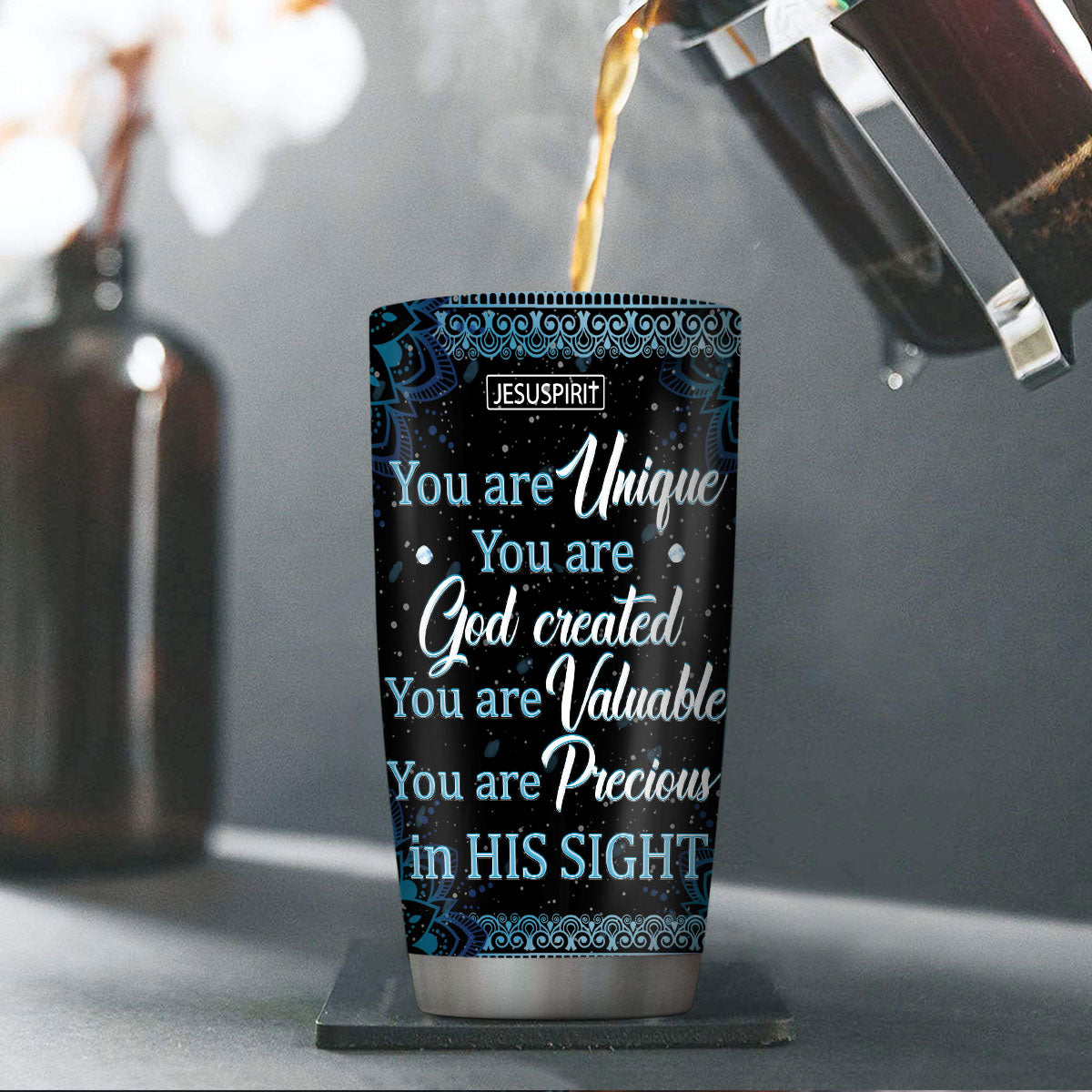 Personalized Stainless Steel Tumbler 20oz - You Are Precious In His Sight AM253