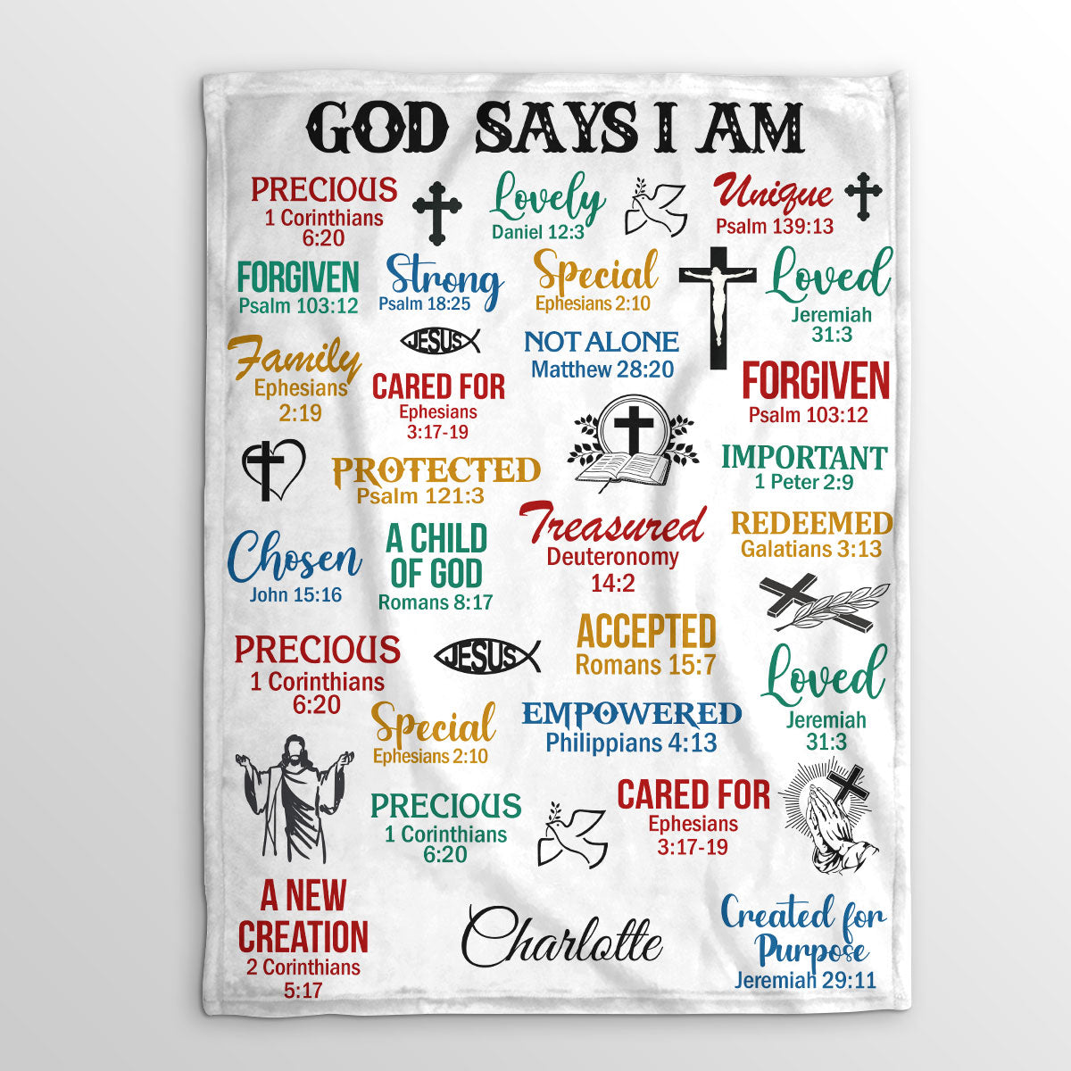 Personalized Fleece Blanket | What God Says About You | Unique Spiritual Gifts For Christians FBH742