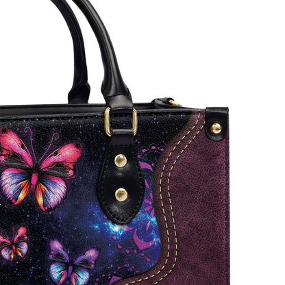 Lovely Personalized Butterfly Leather Handbag - God Calls You His Special Treasure AHN234