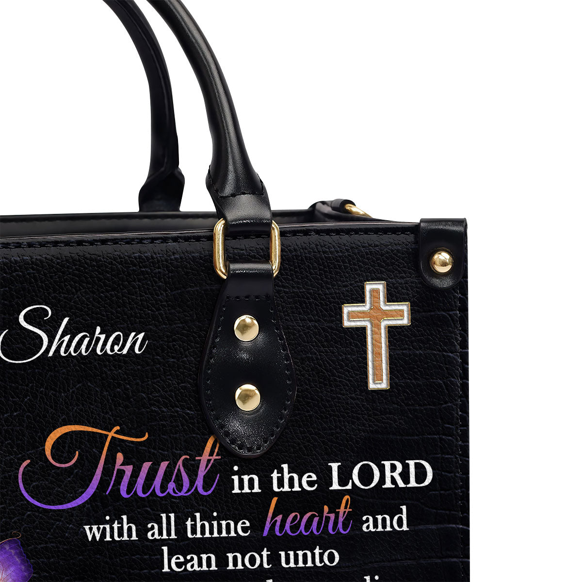 Lifegifty Personalized Leather Handbag | Bible Bag With Handle | Gift For Christian Women H22