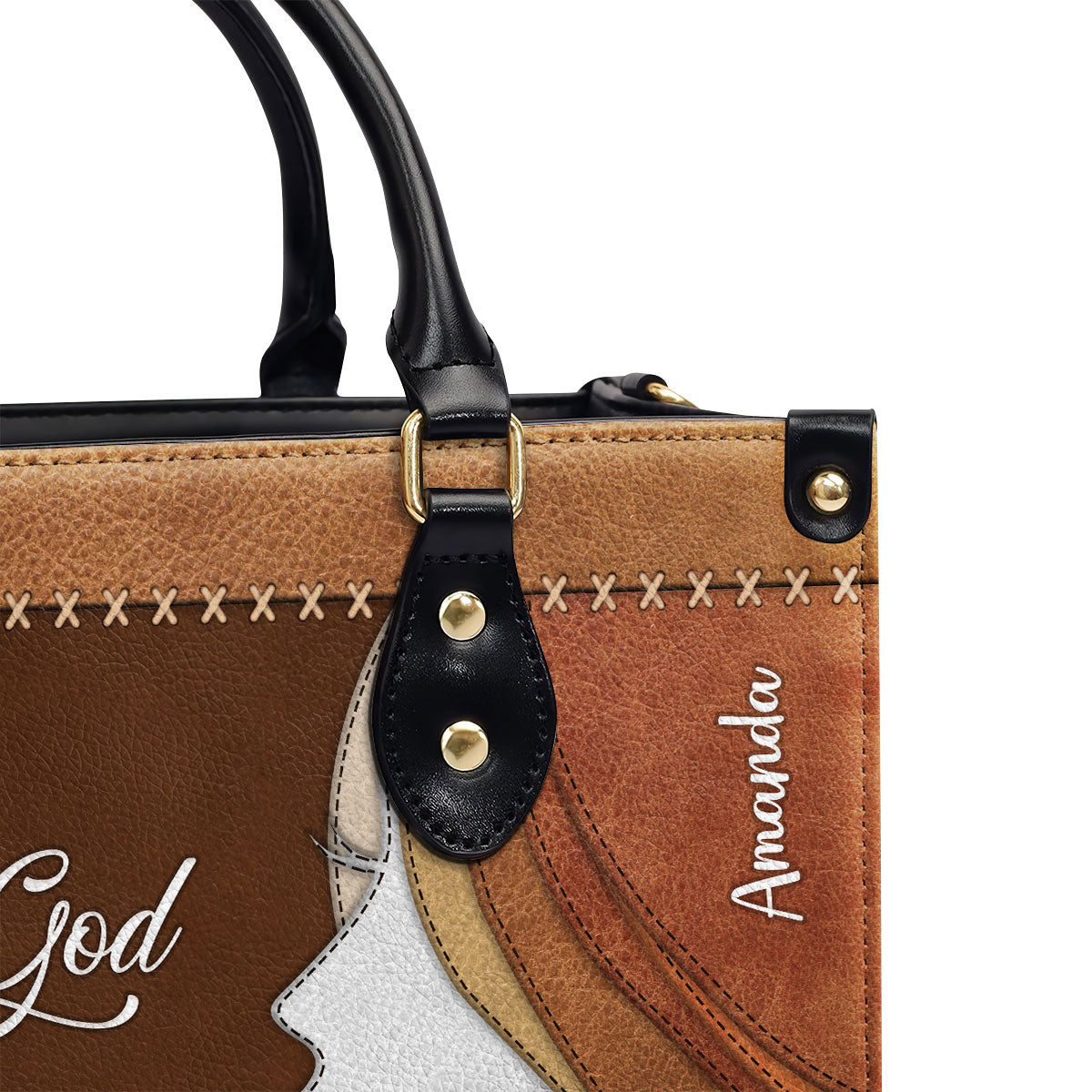 Tell Your Storm How Big Your God Is - Beautiful Personalized Leather Handbag HIHN281