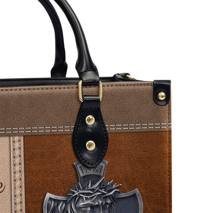 In Christ Alone My Hope Is Found - Special Personalized Cross Leather Handbag NUH299