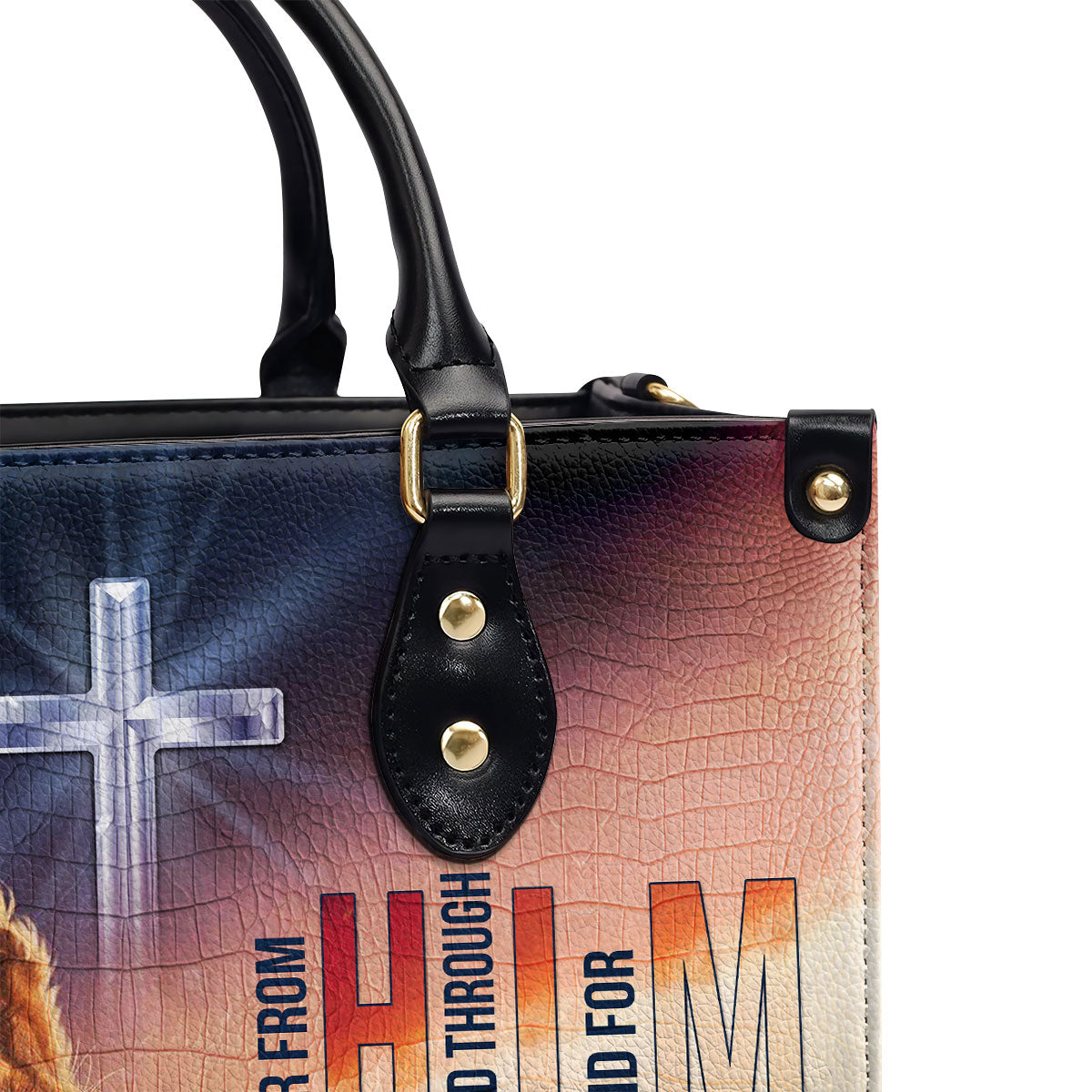 To Him Be The Glory Forever - Personalized Leather Handbag NUH462