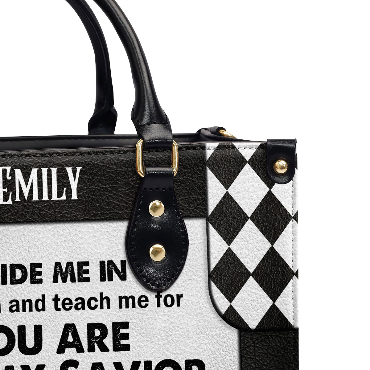 Special Personalized Leather Handbag - My Hope Is In You All Day Long NUHN302