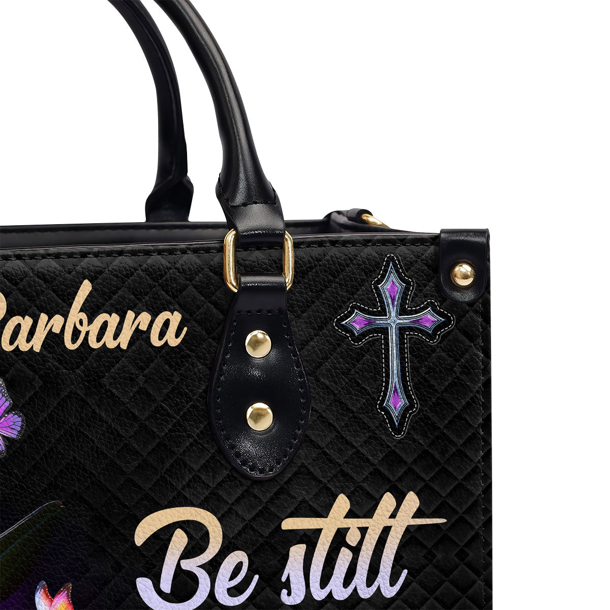 Be Still And Know That I Am God - Beautiful Personalized Leather Handbag NUM501