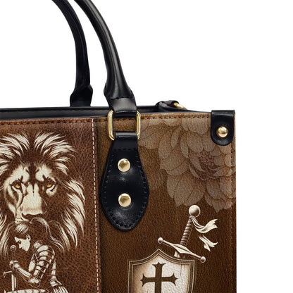 Personalized Leather Handbag With Zipper | A Woman Of Faith LHBHN688