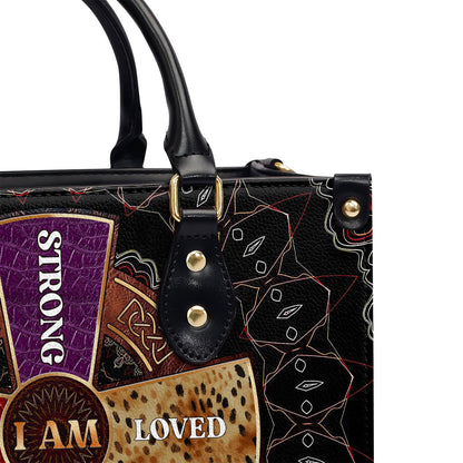 Personalized Leather Handbag With Zipper | I Am LHBM754