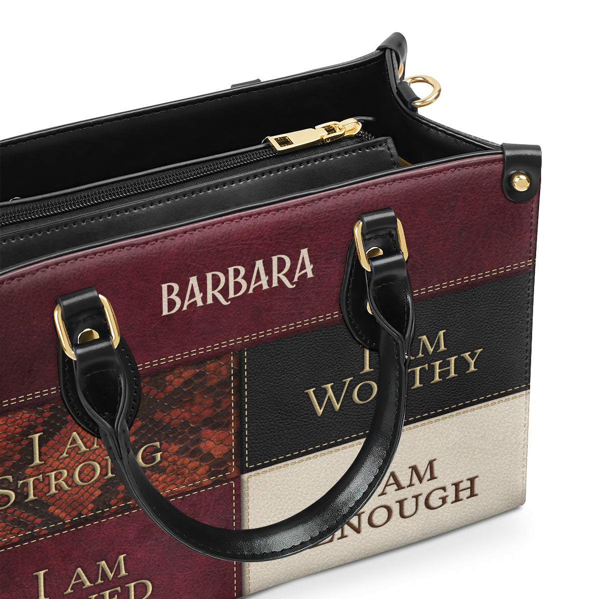 I Am Strong, I Am Worthy - Special Christian Leather Handbag NUHN282