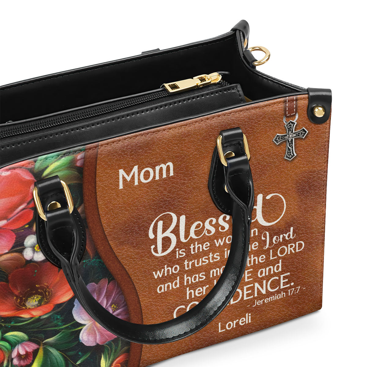 Blessed Is The Woman Who Trusts In The Lord - Special Personalized Leather Handbag NUHN374