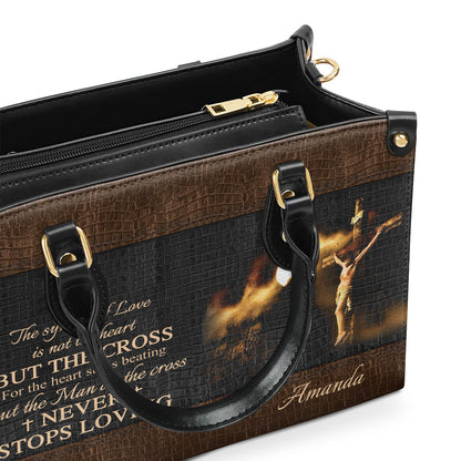 Special Jesus Leather Handbag - The Man On The Cross Never Stops Loving NUH264