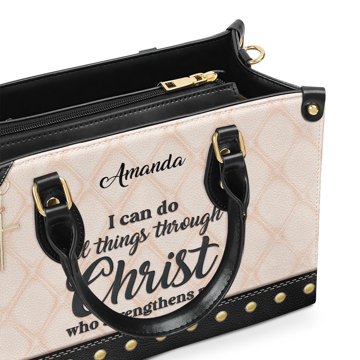 Must-Have Leather Handbag - I Can Do All Things Through Christ HHN418