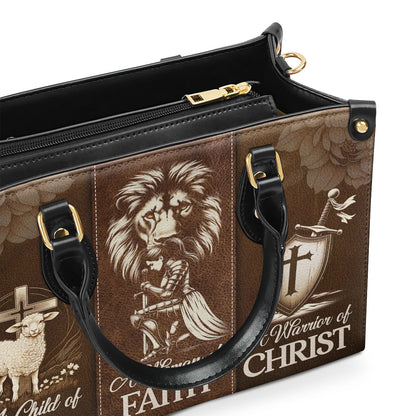 Personalized Leather Handbag With Zipper | A Woman Of Faith LHBHN688