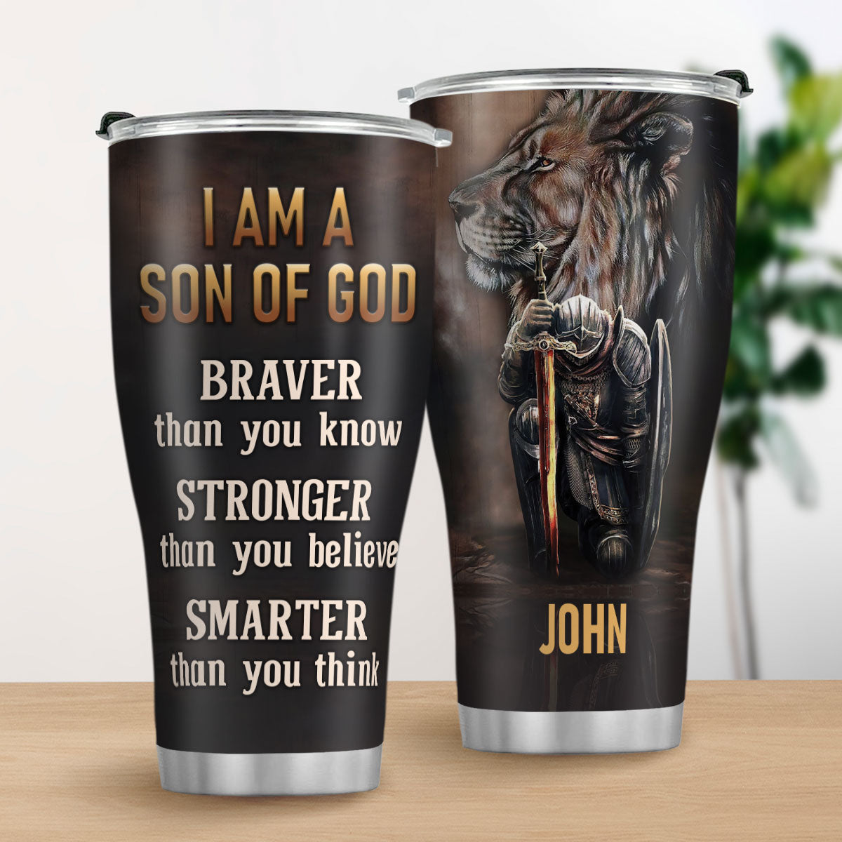 I Am A Son Of God | Spiritual Gift For Men | Personalized Stainless Steel Tumbler SSTHN155B