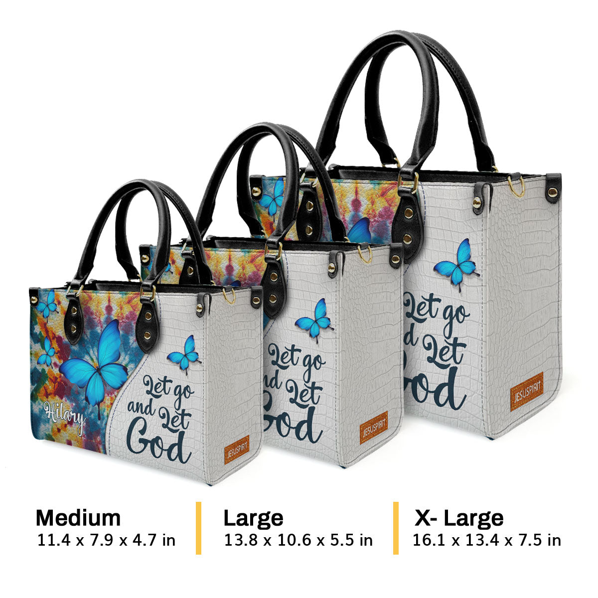 Special Personalized Leather Handbag - Let Go And Let God H11